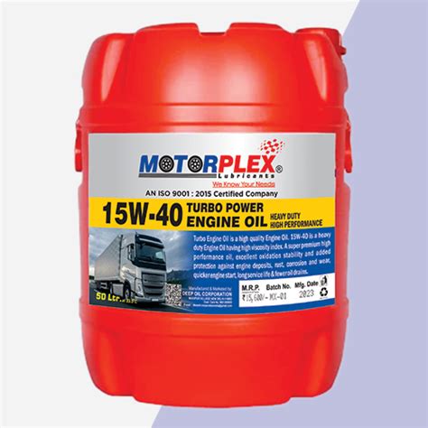 50Ltr 15W 40 Turbo Power Engine Oil Application Industrial At Best