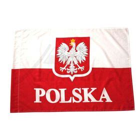 Polska Flaga Z God Em I Napisem X Cm