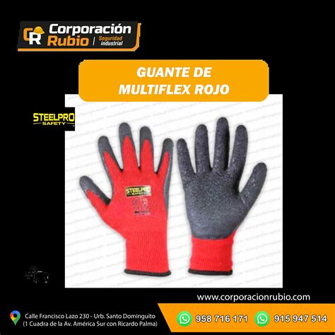 Guante Multiflex Látex Rojo Productos de Seguridad Industrial y