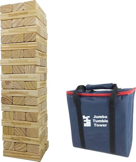 Jacmok Jumbo Tumble Tower Big Tumbling Tower Wooden Block Pieces