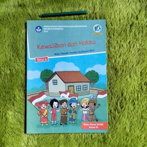 Jual ORIGINAL BUKU TEMATIK TERPADU KEWAJIBAN DAN HAKKU KELAS 3 TEMA 4