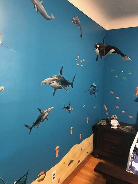 Ocean Mural -Kids Peel and Stick Undersea Wall Mural - Create-A-Mural