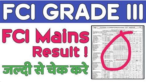 Fci Assistant Grade Result How To Check Fci Ag Result