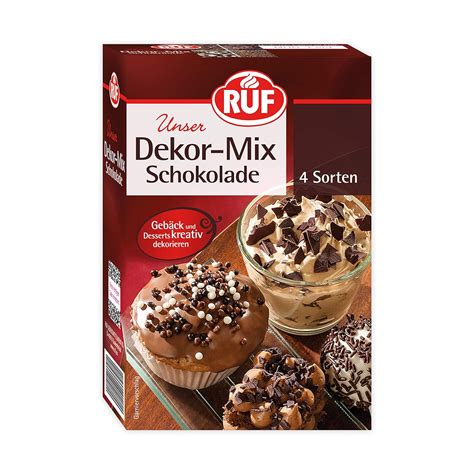 RUF Dekor Mix Schokolade 4 Sorten Schoko Dekor In Einer Packung