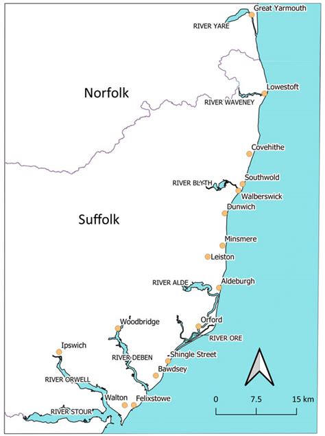 St Edmundsbury Local History - Maps of the Suffolk Coastline