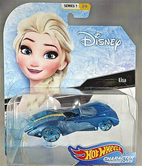2018 Hot Wheels Disney CHARACTER CARS 2 6 ELSA Frozen W Blue Wheels W RA Spokes Contemporary
