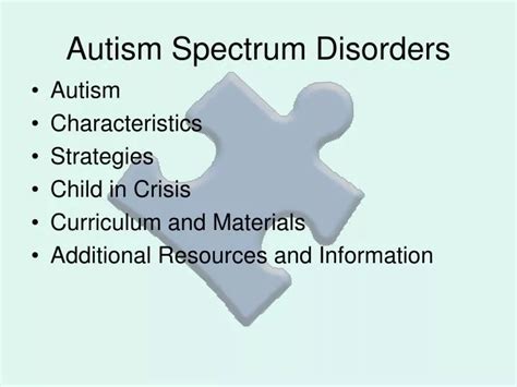 Ppt Autism Spectrum Disorders Powerpoint Presentation Free Download Id 2758659