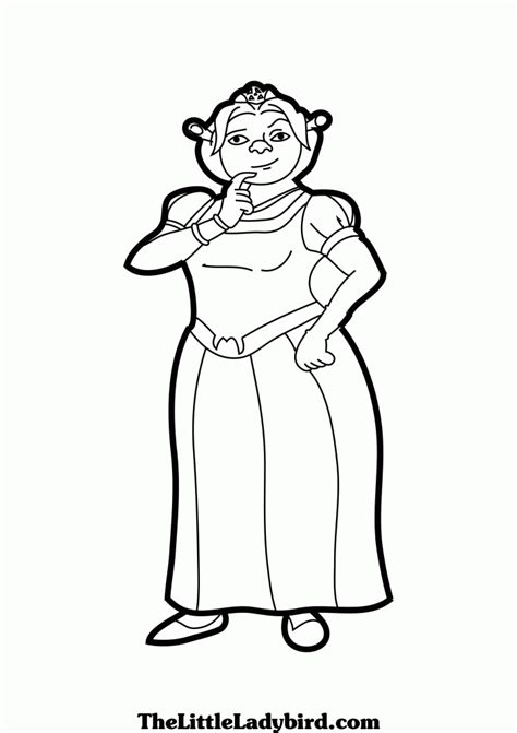 Princess Fiona Shrek Coloring Pages