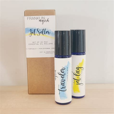 Jet Setter Essential Oil Blend Roller Duo Franklin And Myrrh