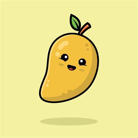 Cute mango cartoon icon illustration 4916011 Vector Art at Vecteezy