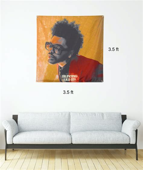 The Weeknd Flag Tapestry Blinding Lights Banner Poster 35ft X Etsy