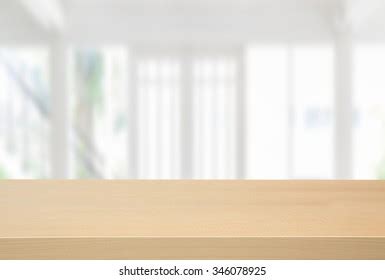 Empty Wooden Table Room Interior Decoration Stock Photo