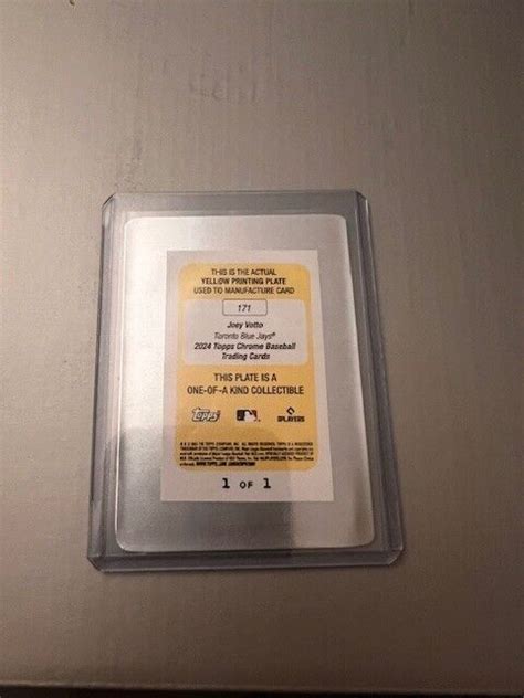 2024 Topps Chrome Joey Votto 1 1 Yellow Printing Plate 171 EBay