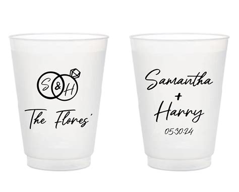 Personalized Wedding Frosted Cups Frosted Cups As Favors Customized