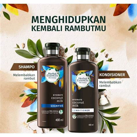 Jual Herbal Essences Bio Renew Hydrate Coconut Milk Sampo And Conditioner 400ml Shopee Indonesia