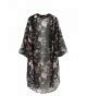 Women S 3 4 Sleeve Floral High Low Chiffon Casual Loose Tops Outwear