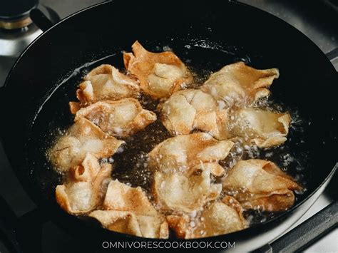 Fried Wontons Air Fryer Version Included Omnivores Cookbook