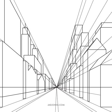 1 Point Perspective City