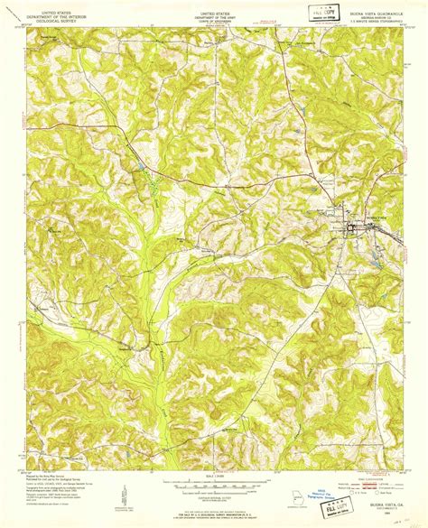 Classic USGS Buena Vista Georgia 7.5'x7.5' Topo Map – MyTopo Map Store