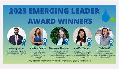 Announcing The Emerging Leader Award Winners Waternow Alliance