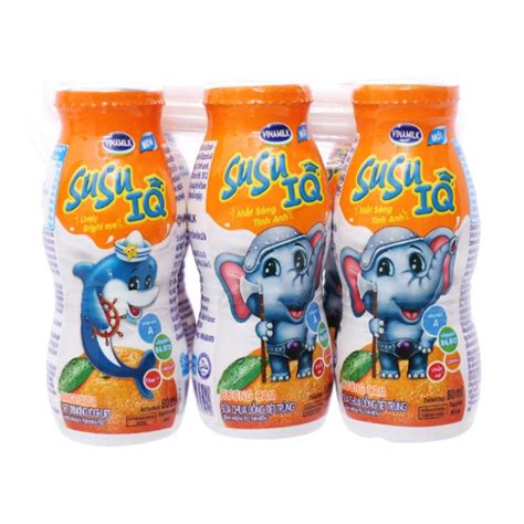 SuSu IQ Orange Flavor Yogurt Drink, Bottle of 80ml - Hien Thao Shop