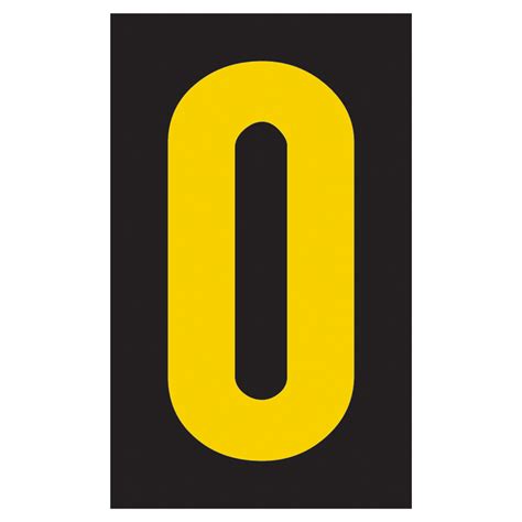 Letter O Reflective Label Yellow On Black 2 Sizes Cs268904