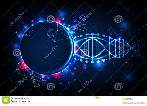 Wetenschapsmalplaatje Behang Of Banner Met Een Dna Molecules Vector