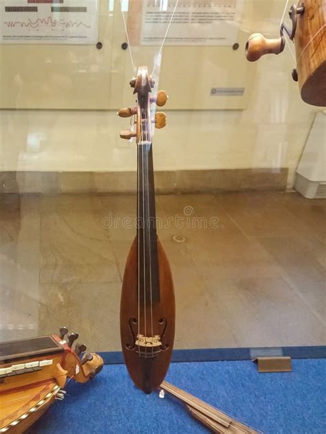 Medieval Stringed Musical Instrument Exhibit At The Museum Of The