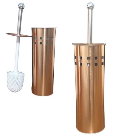 Escova De Vaso Sanitario Escova Sanitaria Em Inox Suporte Rose Gold