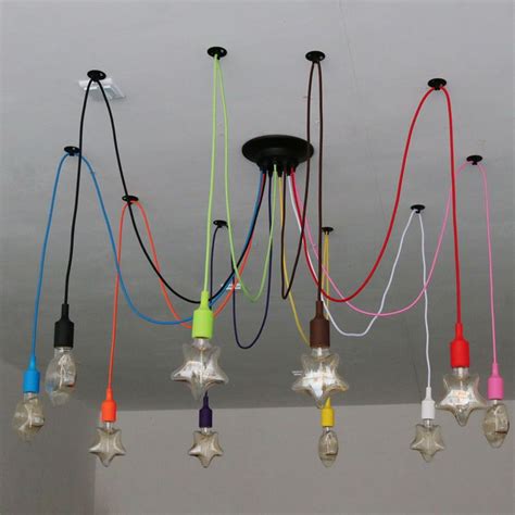 DIY Colourful Spider Chandelier lamp Lights led Retro Spider Lighting ...