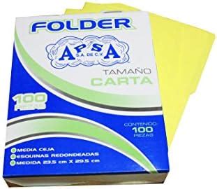 Apsa Folder Tama O Oficio Colores Claros Biodegradable Paquete Con