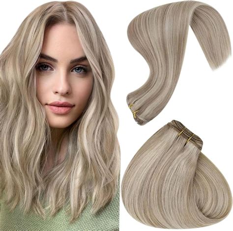 Hetto Sew In Human Hair Extensions Blonde Weft Extensions Human Hair