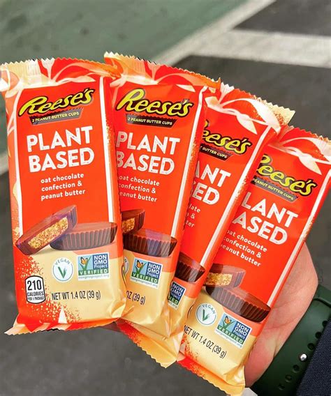 Hersheys Debuts Plant Based Chocolate Almond Bars And Reeses Peanut