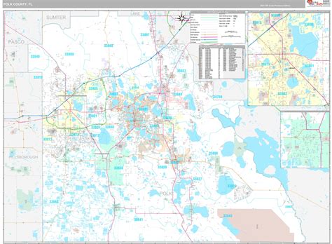 Polk County FL Wall Map Premium Style By MarketMAPS Maps Of Florida