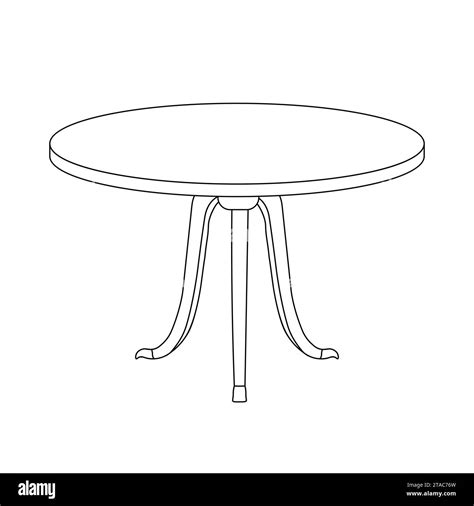 Coloring Page For Kids Round Coffee Table Clipart Coffee Table With