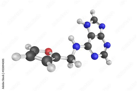 3d Structure Of Kinetin A Type Of Cytokinin A Class Of Plant H Stock Illustration Adobe Stock