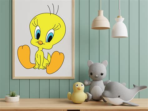 Tweety Svgtweety Bird Digitallayeredsilhouetteinstant Download Clip Artstickers Bundle