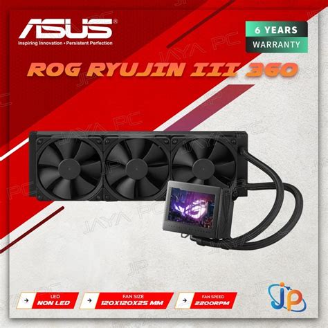 jual asus rog ryujin iii  liquid cooler cpu fan mm shopee