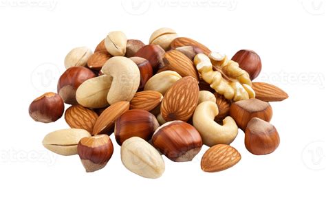 Nuts Mix Isolated On Transparent Background Png File Cut Out Ai