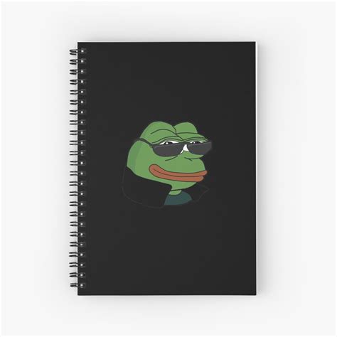 Ez Pepe The Frog Easy Emote Frog With Glasses Spiral Notebook