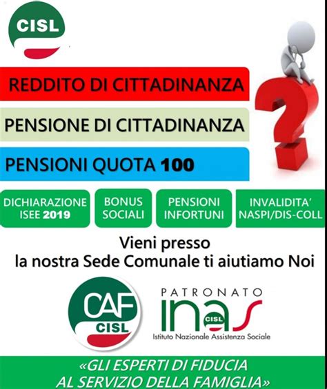 Attivit Caf Assistenza Fiscale Fit Cisl