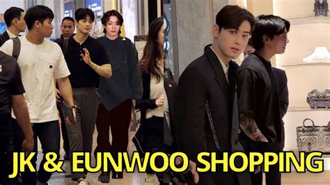 Jungkook Cha EunWoo Spotted Shopping Together In LA JK Eun Woo