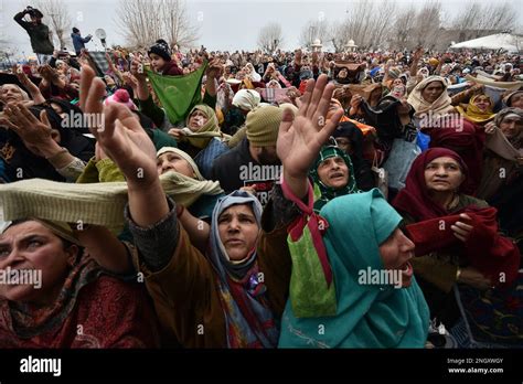 19 février 2023 Srinagar Jammu et Cachemire Inde Les femmes