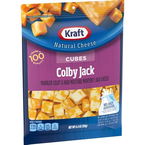 Kraft Natural Cheese Snacks Natural Marbled Colby And High Moisture Monterey Jack Cheese Cubes