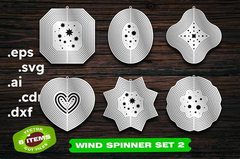 Wind Spinner Svg Dxf Laser Cut Spinner Metal Garden Decor Etsy