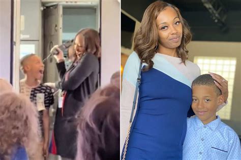 Watch Flight Attendant Mom Gets Help From Passengers To Surprise Son