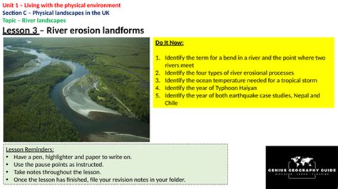 Rivers Erosional Landforms Teaching Resources