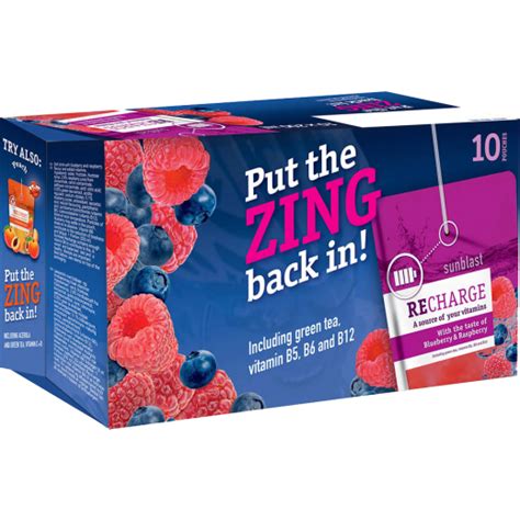 Buy Sunblast Recharge Blueberry & Raspberry Water Drink 10×200 ml ...