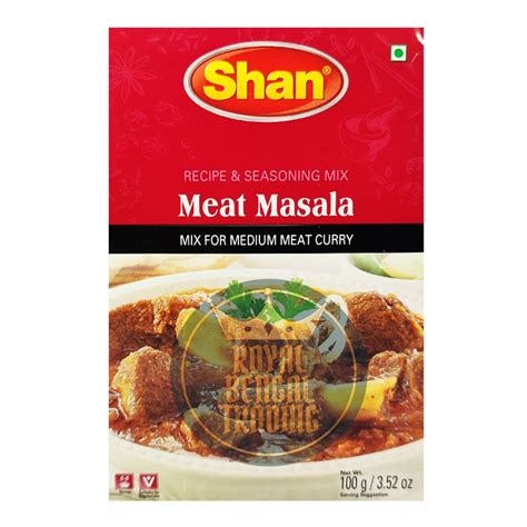 Shan Meat Masala Recipe And Seasoning Mix 100g Royal Bengal Trading