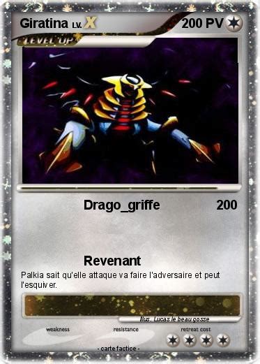 Pok Mon Giratina Drago Griffe Ma Carte Pok Mon